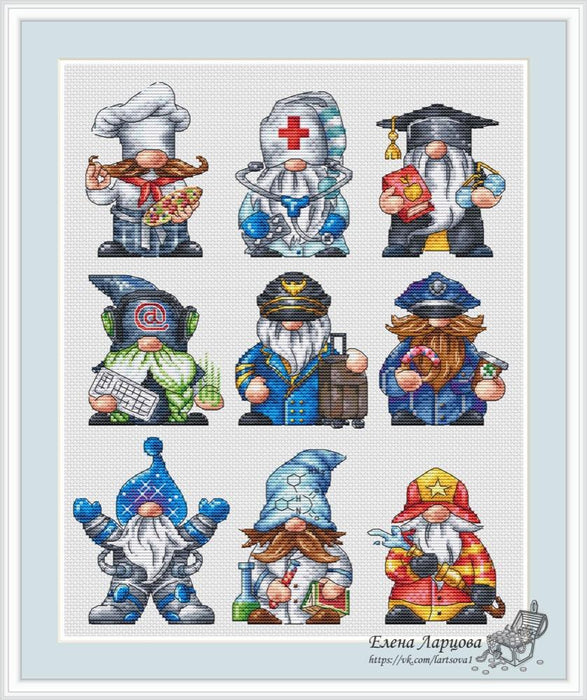Dwarfs Professions - PDF Cross Stitch Pattern - Wizardi