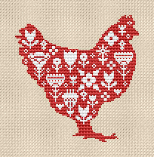 Easter Chicken 1 - PDF Cross Stitch Pattern - Wizardi