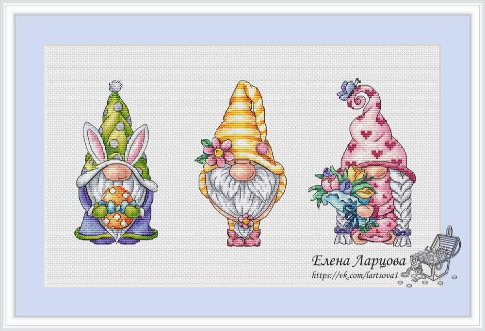 Easter Gnome - PDF Cross Stitch Pattern — Wizardi