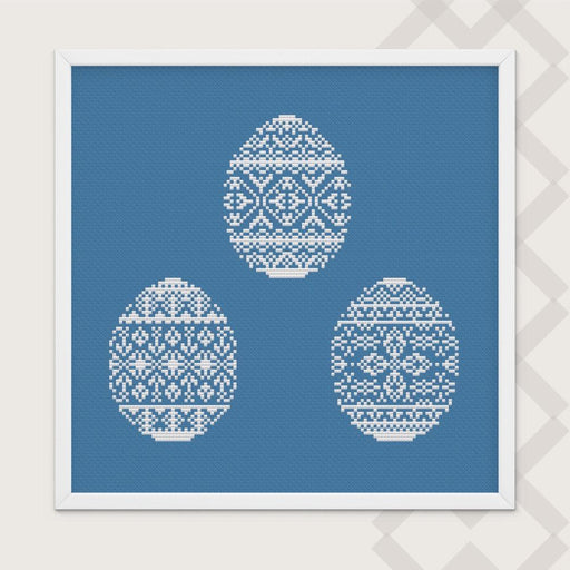 Easter Eggs - PDF Free Cross Stitch Pattern - Wizardi