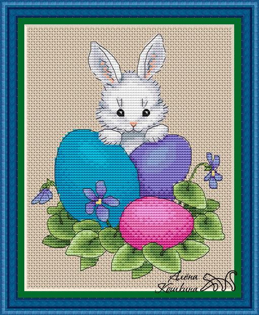 Easter Rabbit - PDF Cross Stitch Pattern - Wizardi
