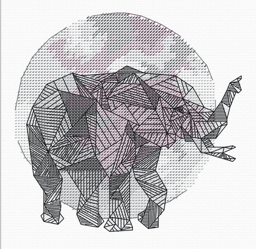 Elephant Counted Cross Stitch Chart - Free Pattern for Subscribers - Wizardi