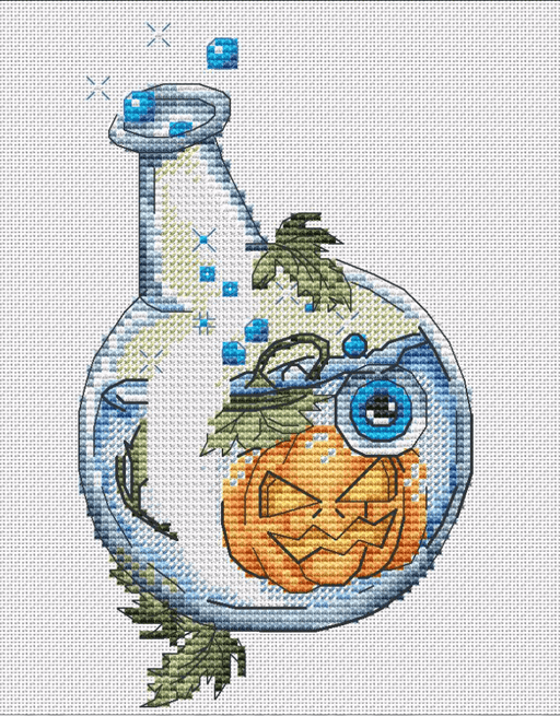 Eyed Potion. Halloween - PDF Cross Stitch Pattern - Wizardi