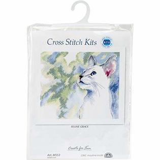 Feline grace M553 Counted Cross Stitch Kit - Wizardi