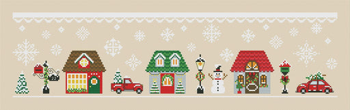 Festive Houses - PDF Cross Stitch Pattern - Wizardi