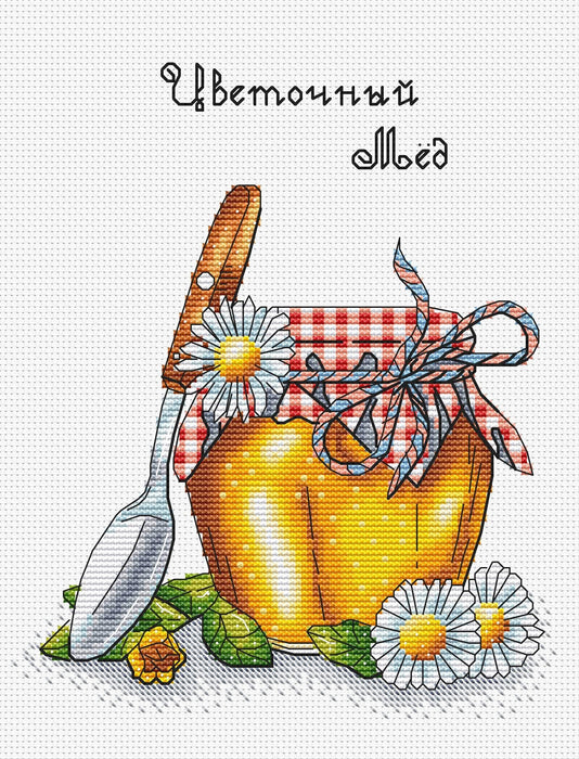 Flower Honey - PDF Cross Stitch Pattern - Wizardi