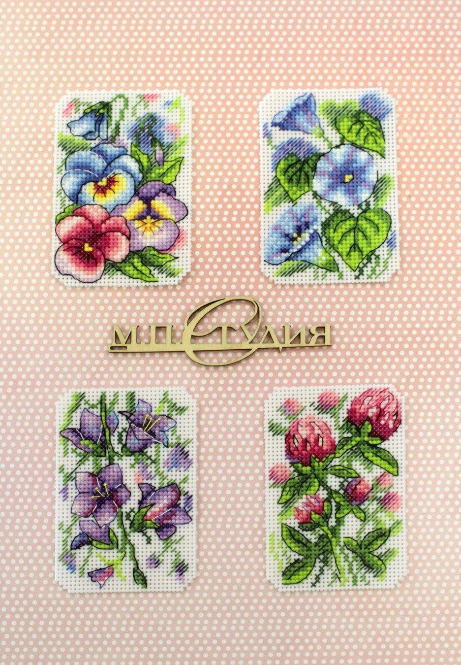 VIGEGU Flowers Cross Stitch Kits for Adults - Stamped Cross