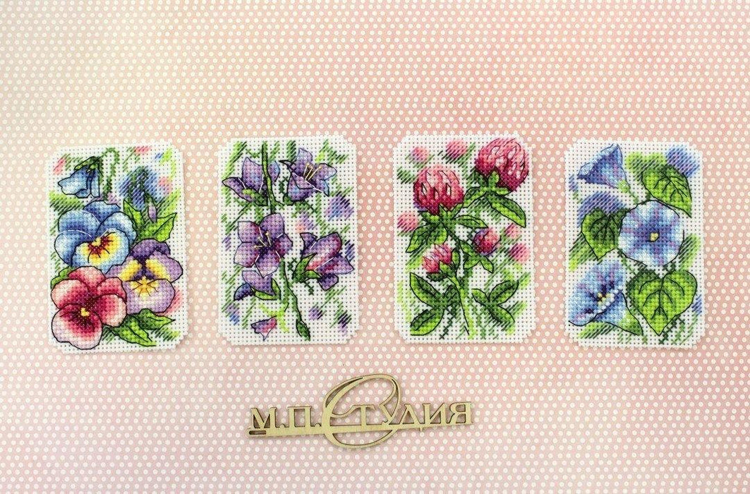 VIGEGU Flowers Cross Stitch Kits-Stamped Cross Stitch Kits for
