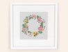 Flower wreath Cross stitch pattern PDF for instant download Digital counted cross stitch chart DMC Watercolor Cross stitch design Spring - Wizardi