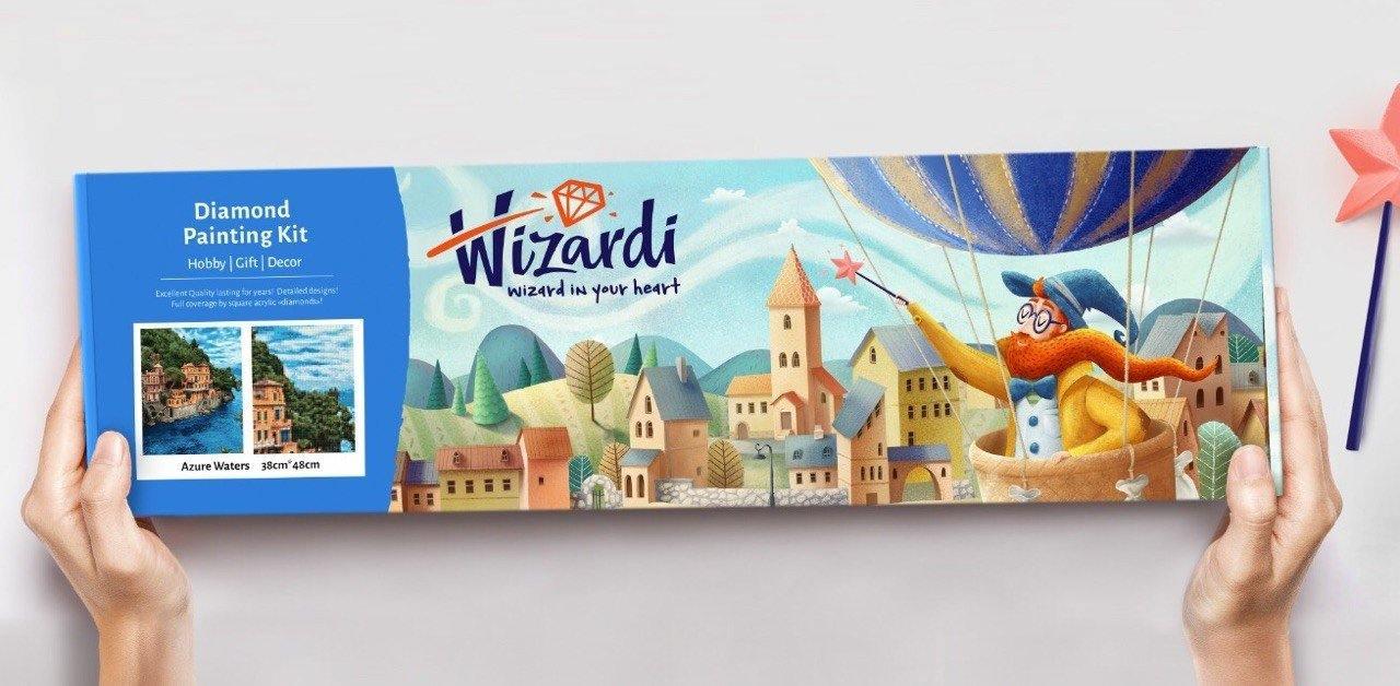 Fluffy Family WD187 14.9 x 18.9 inches Wizardi Diamond Painting Kit - Wizardi