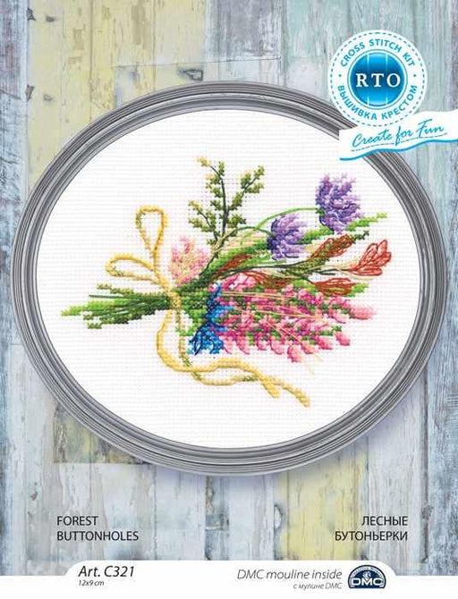 Forest buttonholes C321 Counted Cross Stitch Kit - Wizardi