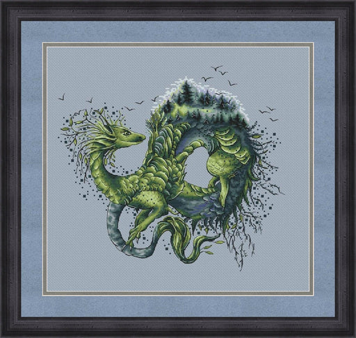 Forest Dragon - PDF Cross Stitch Pattern - Wizardi