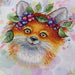 Fox with Flowers M-555 / SM-555 Counted Cross Stitch Kit - Wizardi