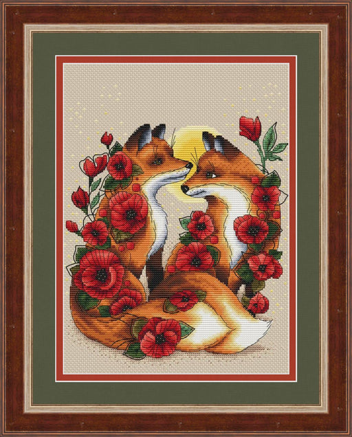 Foxes in love - PDF Cross Stitch Pattern - Wizardi