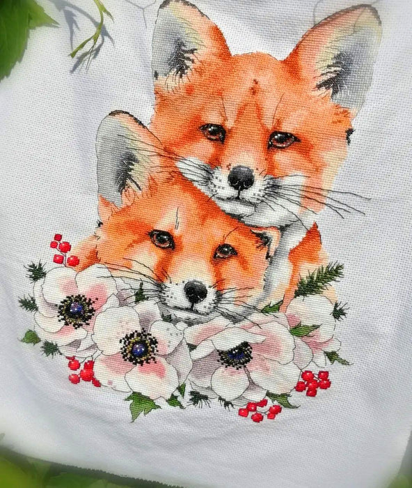 Foxes - PDF Counted Cross Stitch Pattern - Wizardi