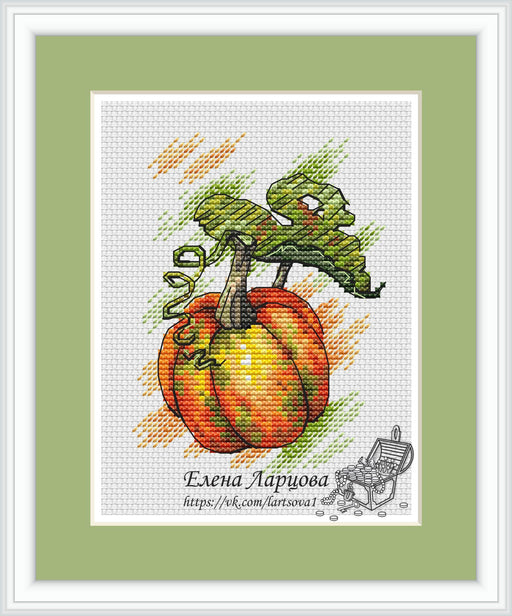 Fresh Pumpkin - PDF Cross Stitch Pattern - Wizardi