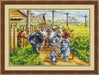 Funny Guys with Blue Cats - PDF Cross Stitch Pattern - Wizardi