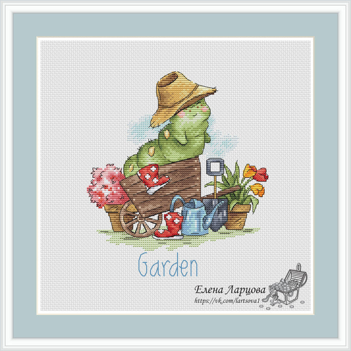 Gardener - PDF Cross Stitch Pattern - Wizardi