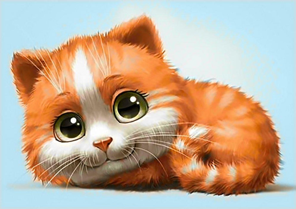 Ginger Cat WD194 11.8 x 7.9 inches Wizardi Diamond Painting Kit - Wizardi
