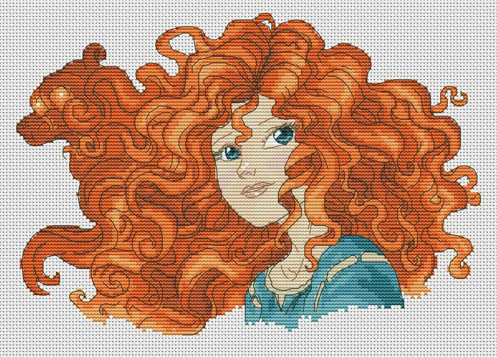 Ginger Girl - Free PDF Cross Stitch Pattern - Wizardi