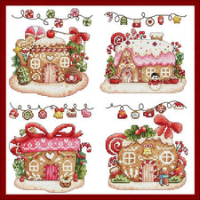 Gingerbread houses 2023 - PDF Cross Stitch Pattern — Wizardi