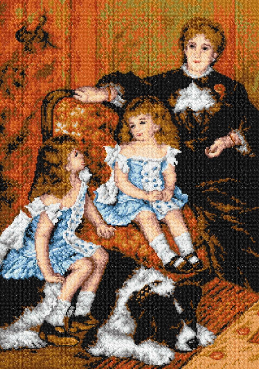 Gobelin canvas for halfstitch without yarn after Auguste Renoir - Mrs. Charpentier with Children 2232R - Wizardi