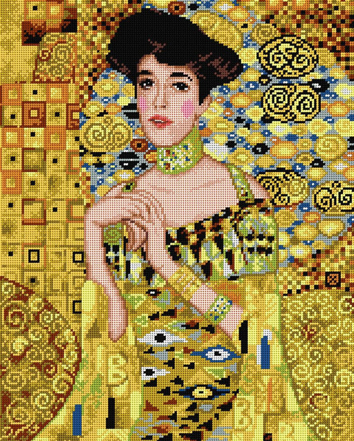 Gobelin canvas for halfstitch without yarn after Gustav Klimt - Adele Bloch Bauer 2194M - Wizardi