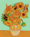 Gobelin canvas for halfstitch without yarn after Vincent van Gogh - Sunflowers 1426M - Wizardi
