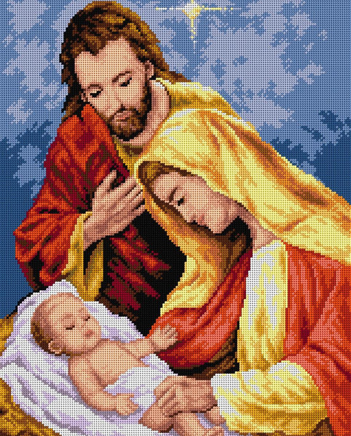 Gobelin canvas for halfstitch without yarn Birth of Christ 2525M - Wizardi