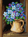 Gobelin canvas for halfstitch without yarn Bouquet of Flowers 2909F - Wizardi