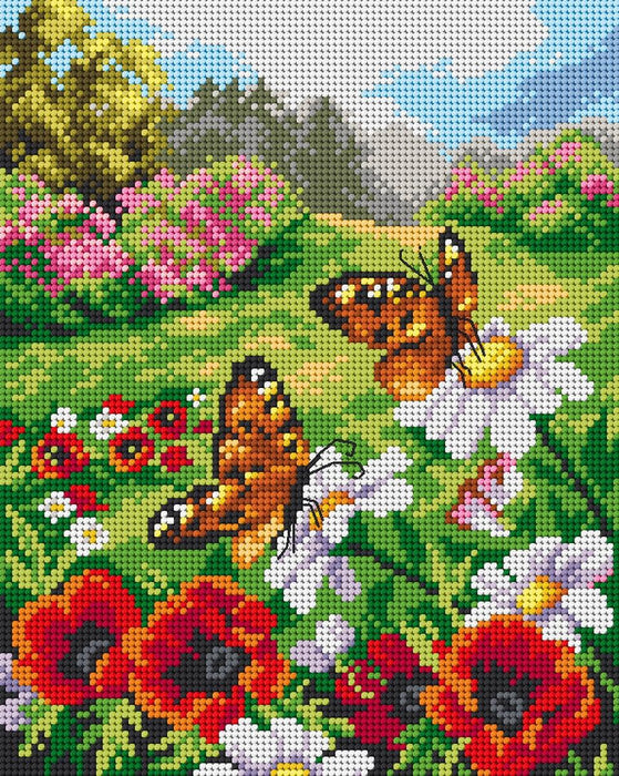 Gobelin canvas for halfstitch without yarn Butterflies in the Meadow 2628H - Wizardi