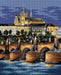 Gobelin canvas for halfstitch without yarn Charles Bridge in Prague 2504M - Wizardi