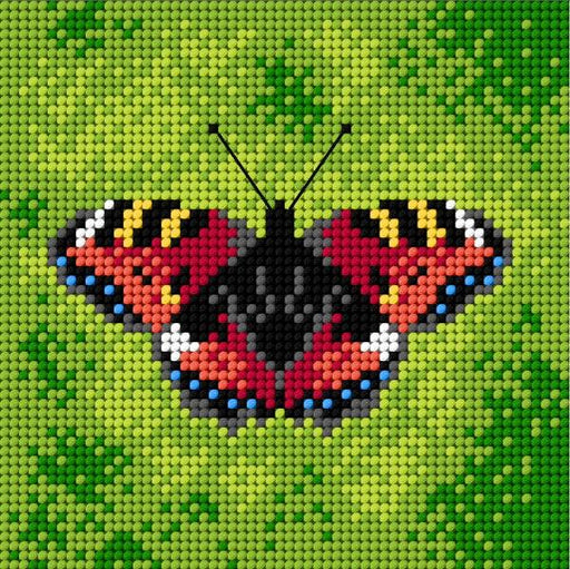 Gobelin canvas for halfstitch without yarn Common Blue Butterfly - Wizardi