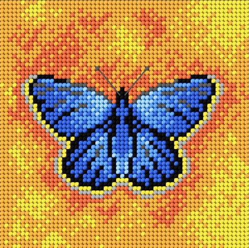 Gobelin canvas for halfstitch without yarn Peacock Butterfly - Wizardi