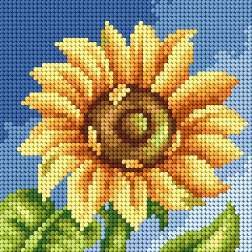 Gobelin canvas for halfstitch without yarn Sunflower - Wizardi