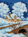 Gobelin canvas for halfstitch without yarn Winter Landscape 2167F - Wizardi