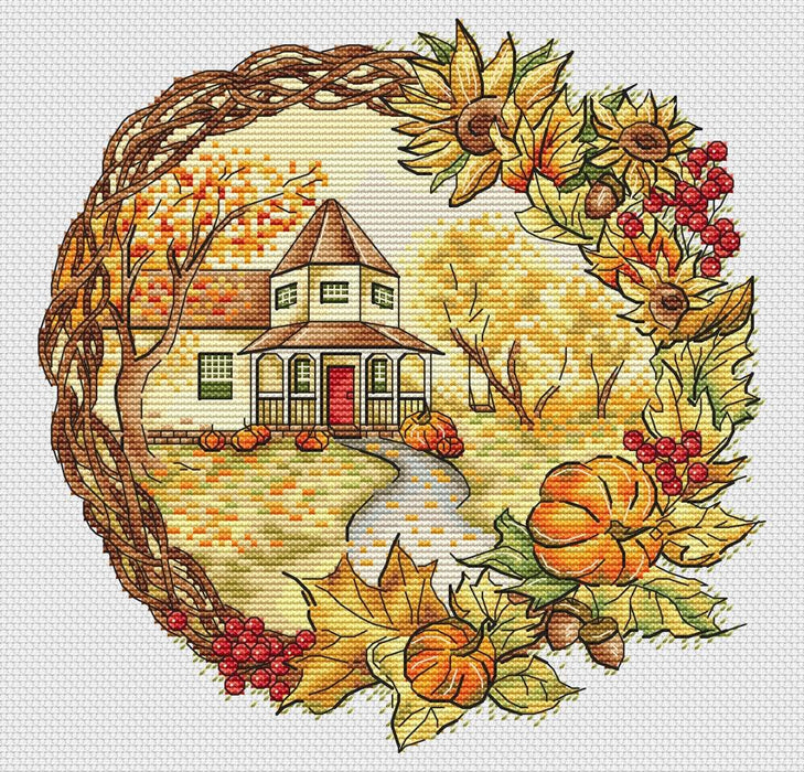 Golden Autumn - PDF Cross Stitch Pattern - Wizardi