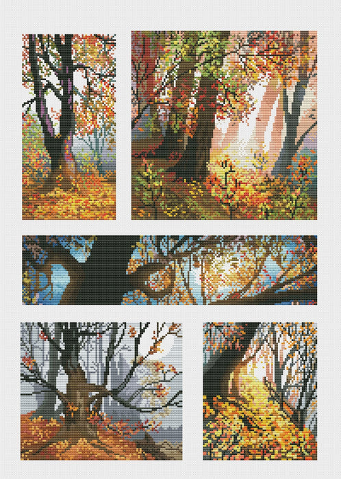 Golden Fall - PDF Cross Stitch Pattern - Wizardi