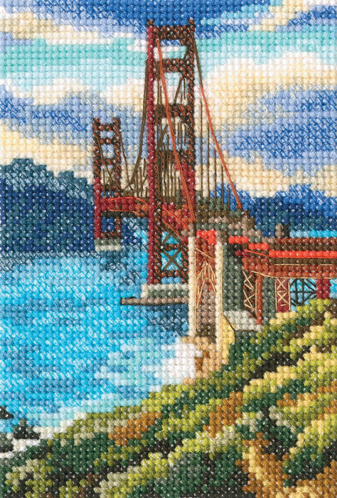 Golden Gate Bridge C302 Counted Cross Stitch Kit - Wizardi