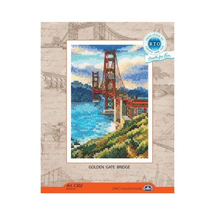 Golden Gate Bridge C302 Counted Cross Stitch Kit - Wizardi