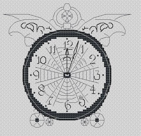 Gothic Watch - PDF Free Cross Stitch Pattern - Wizardi