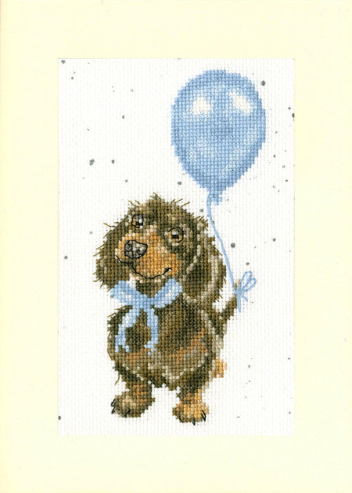 Greeting Card - Welcome Little Sausage XGC33 Counted Cross Stitch Kit - Wizardi