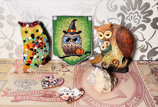 Halloween and Owl - PDF Cross Stitch Pattern - Wizardi