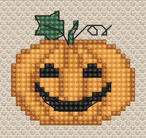 Halloween Pumpkin Counted Cross Stitch Pattern - Free for Subscribers - Wizardi
