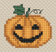 Halloween Pumpkin Counted Cross Stitch Pattern - Free for Subscribers - Wizardi