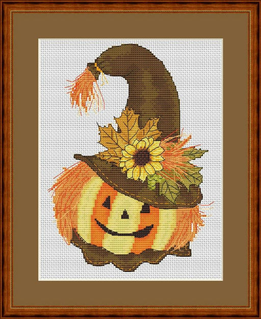 Halloween Pumpkin - PDF Free Cross Stitch Pattern - Wizardi