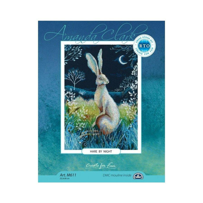 Hare by night M611 Counted Cross Stitch Kit - Wizardi