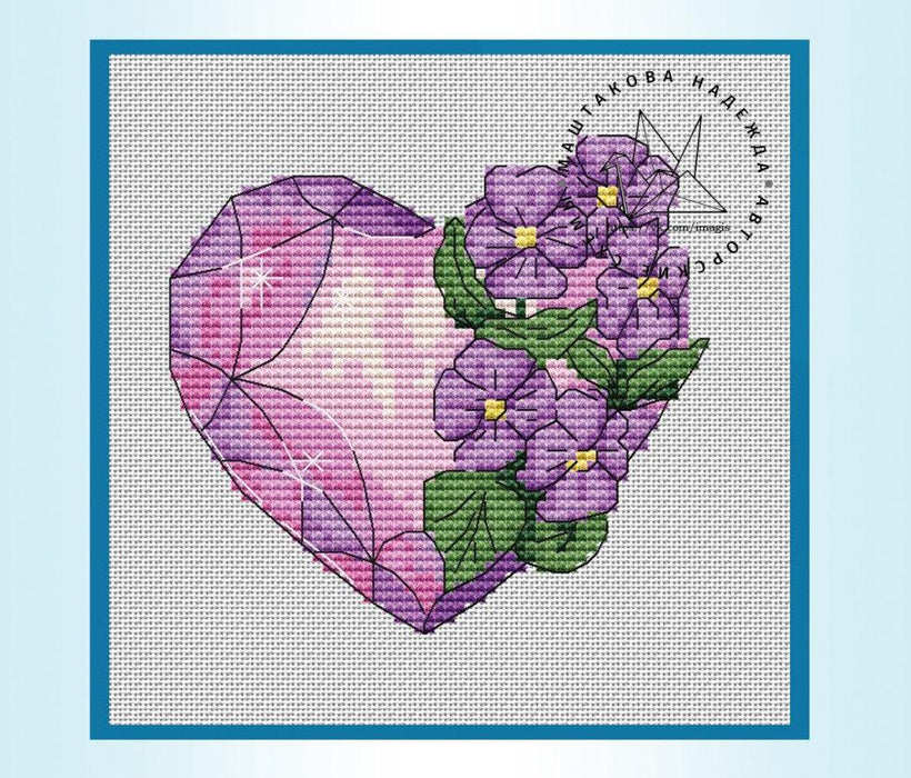 Heart Alexandrite - PDF Cross Stitch Pattern - Wizardi