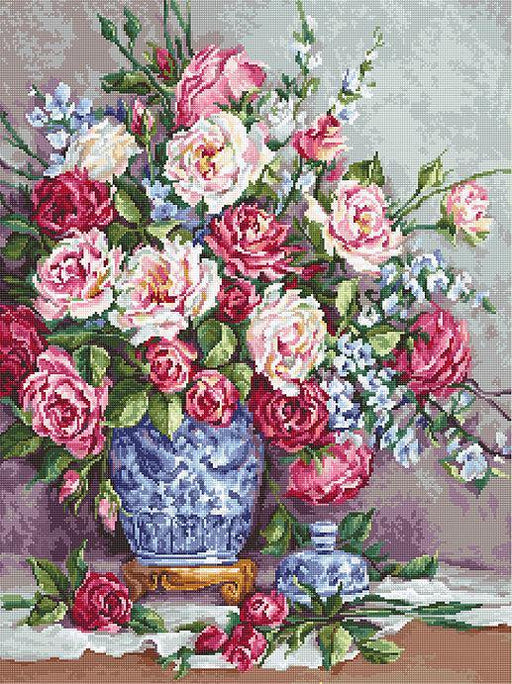 Her Majesty Roses B605L Counted Cross-Stitch Kit - Wizardi