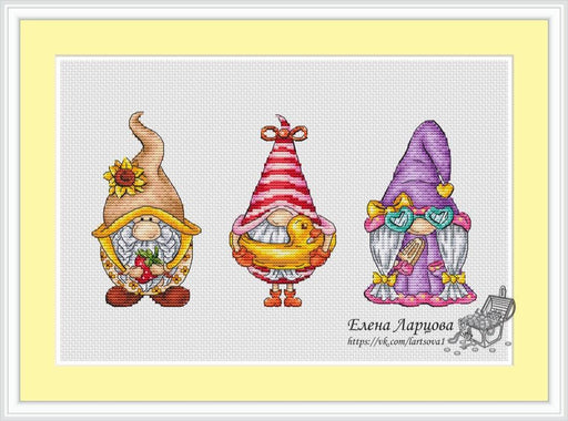 Holiday Dwarfs - PDF Cross Stitch Pattern - Wizardi